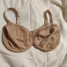 Panache 36HH Jasmine 6951 Lace Bra Floral Balconette Balcony Tan Beige Feminine