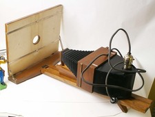 F97833 c.1930s Antique Walnut Wood Beginners Kodak Home Enlarger SCARCE