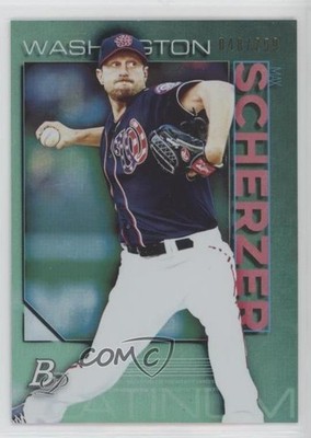 2020 Bowman Platinum Wal-Mart Teal 48/299 Max Scherzer #2 p0i