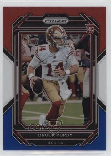 2022 Panini Prizm Rookies Red White & Blue Prizm Brock Purdy #353 Rookie RC