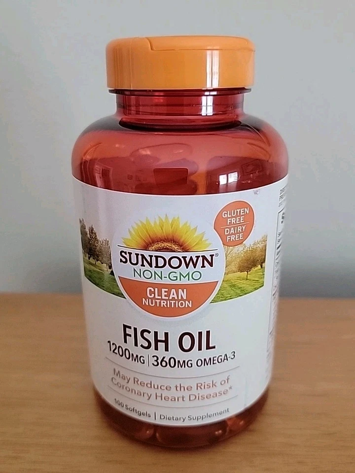 3 cápsulas blandas Sundown Naturals 1200 mg, aceite de pescado extra fuerza 100 quilates salud del corazón Foto 3 de 4