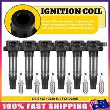 6x Ignition Black & Coils 6x Spark For Plugs Mazda CX-9 TB 2007-2016 3.7L CA SUV