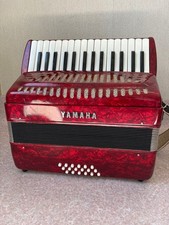 YAMAHA Accordion Red Marble 30 Keys 18 Bass Vintage Japan YA-18 Style Beginner