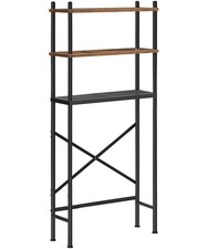 3Tier Over The Toilet Storage Bathroom Organizer Freestanding Rustic Brown