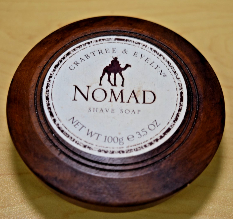 Vintage Crabtree & Evelyn Nomad Shave Soap 3.5 Savon A Raser 100g Wooden Box