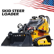 FREE SHIP  Skid Steer Loader 4-in-1 Bucket 3-stage pump hydraulic cylinder