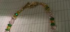 Artist Flowers Rosette Glass Lamp Works crystal,yellow,green,pink Necklace Set — photo 6