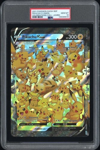 2021 POKEMON SWSH BLACK STAR PROMO PIKACHU V-UNION PSA 10