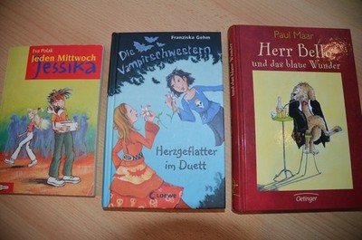 3 Bücher: Die Vampirschwestern Herzgeflatter im Duett,Herr Bello u.d.blaueWunder