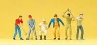 Arbeiter (6) Standard Ho/Oo Figuren Set Preiser 14075