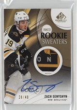 2019-20 SP Game Used Inked Rookie Sweaters 28/49 Zach Senyshyn Patch Auto f0l