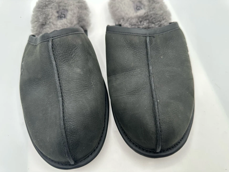 ZAPATILLAS PARA HOMBRE UGG SCUFF CUERO NEGRO NOBUCK Y PIEL DE OVEJA TALLA 11 Foto 2 de 4