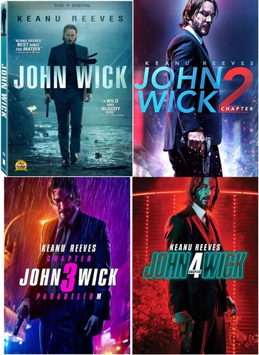 JOHN WICK COMPLETE COLLECTION 1 2 3 4 One Two Three Four 4 DVD Set New Free Ship - Picture 2 of 6