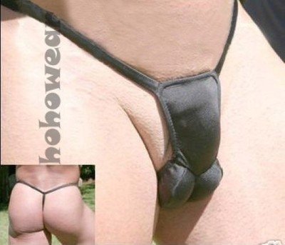 Men's Sexy Stretch Solid Pouched G-String Underwear #04