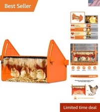 Compact Heating Brooder Plate with Feather Attachment - Ideal for Newborn Chicks