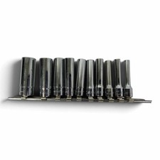 Vintage Snap-on 10pc 14 Drive 6 Point Sae Flank Drive Deep Socket Set 110stmy Vintage Snap-on 10pc 14 Drive 6 Point Sae Flank Drive Deep Socket Set 110stmy
