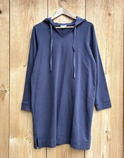 J.Jill Gray Hooded Sweatshirt Dress Sz Large 