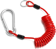 Breakaway Trailer Cable - Heavy Duty Steel Wire Coiled Safety Cables Strap for R