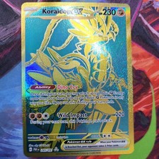 Pokemon TCG Paldean Fates Set: Koraidon ex 245/091 Gold Hyper Rare Card - NM