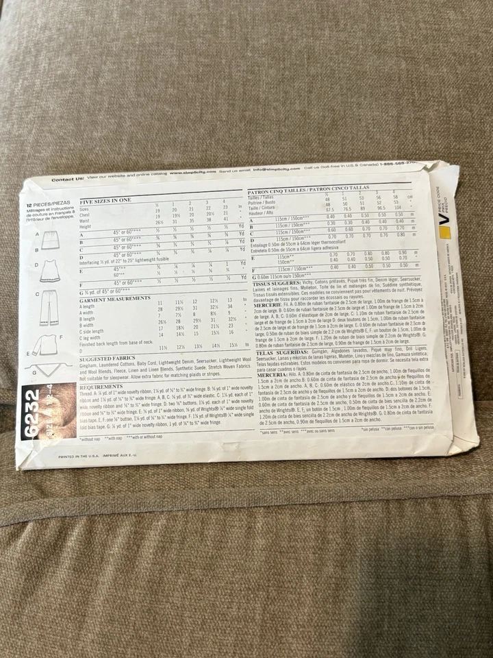 New Look Niños Patrón de Costura 6232 Fácil Mezcla Conjunto Diseños Talla A 1/2–4 Foto 2 de 2