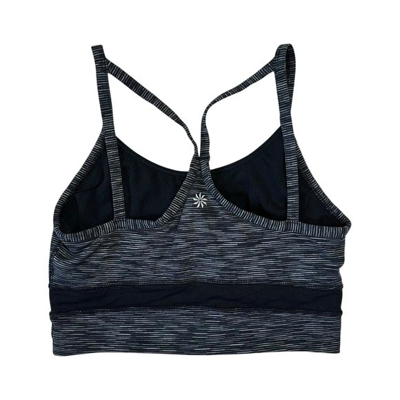 Sujetador deportivo Athleta Barre Up Bralette Longline pequeño negro Pilates yoga gimnasio Foto 2 de 4