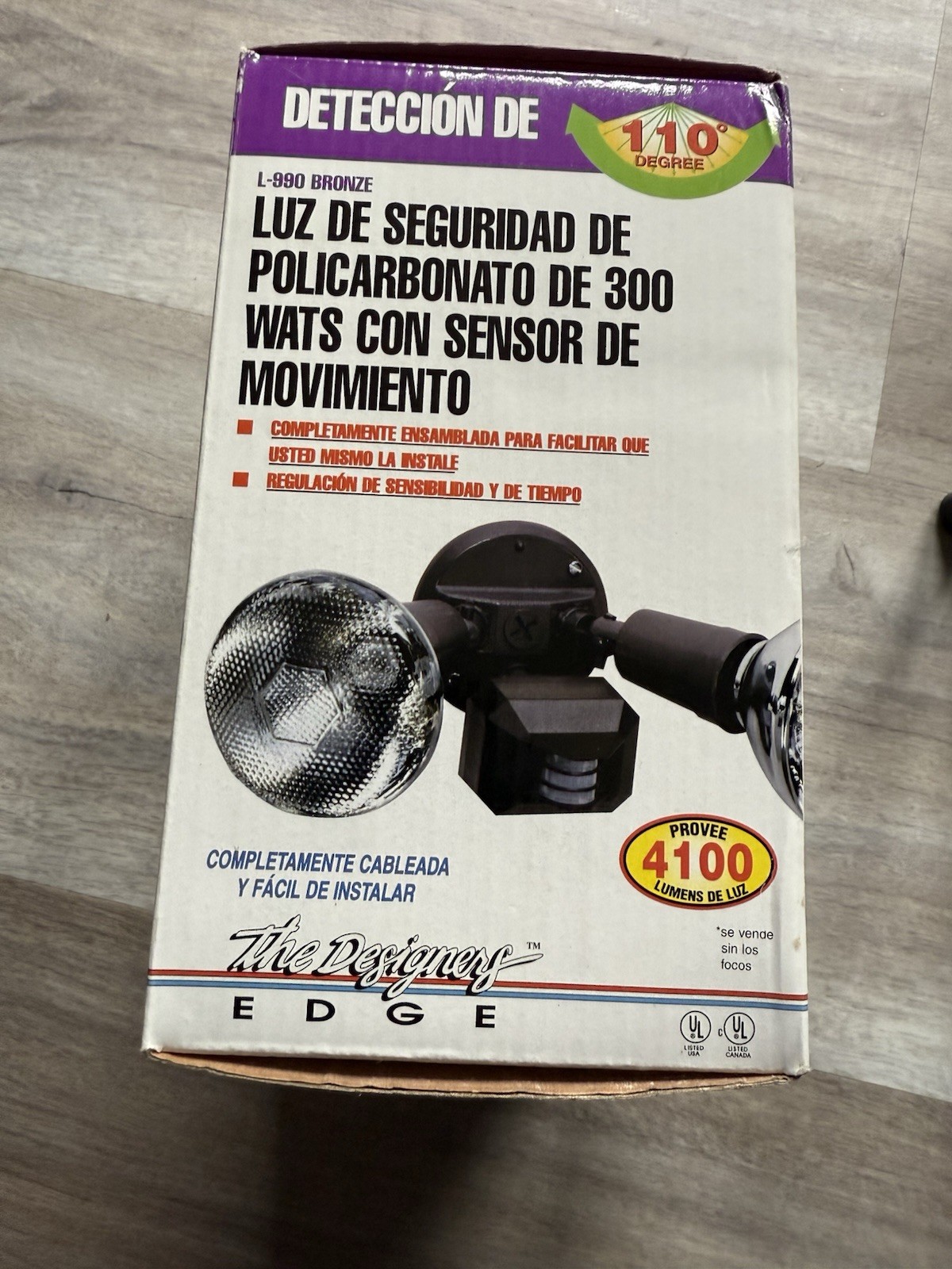 The Designers Edge L-990 Bronze Security Light Motion Sensor 300 Watt New in Box