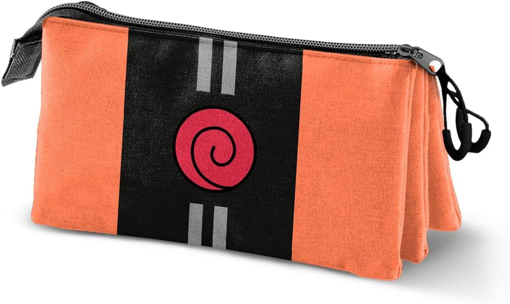 OFFICIAL NARUTO SHIPPUDEN DRESS TRIPLE COMPARTMENT PENCIL CASE NEW WITH TAGS