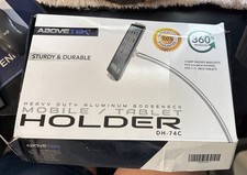 AboveTEK Heavy Duty Desk Mount Aluminum Gooseneck Holder for Tablets Cellphones