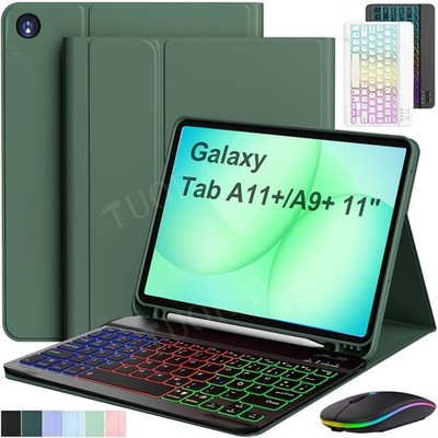 Hülle QWERTZ Beleuchtete Tastatur für Samsung Galaxy Tab S11 S10 S9 FE A9+ A11+