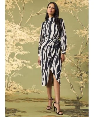 Maggy London Womens Printed Turtleneck Tul 641236997643 12 RT $148.0
