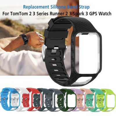 Strap Wrist Two-tone Accessory For TomTom Runner2 3 Spark3 Band Watch Silicone