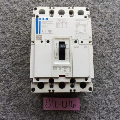 NEW TAKEOUT - Eaton 125 Amp Circuit Breaker 600 VAC / 250 VDC 3P  PDG23M0125TFFL