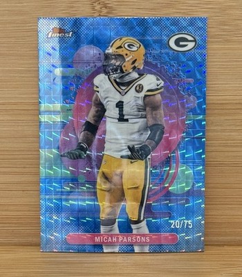 MICAH PARSONS 2025 TOPPS FINEST BLUE GEOMETRIC #187 /75 PACKERS