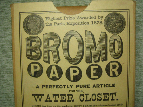 Bromo Paper Medicated Toilet Paper 1880s Diamond Mills NYC Paris Expo Prize