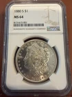 1880-S $1 Morgan Silver Dollar MS-64 NGC MS64 Blazer!