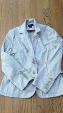 Ann Taylor Women's Blazer Jacket Beige/Cream, Size 12P