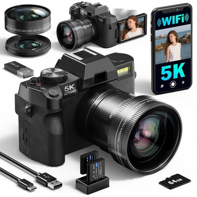 Digitalkamera 5K 48MP 16X Wifi Autofokus Point and Shoot Kamera für Fotografie