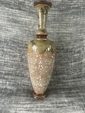 Royal Doulton Floral Vase Pattern 684 Converted Lamp Base Vintage Ceramic