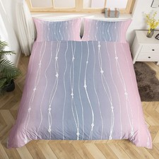 Pink and Grey Bedding Sets Full for Girls Women Watercolor Gradient Comforter...
