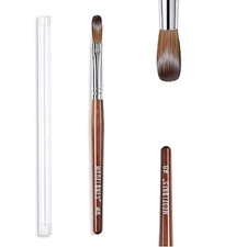 Acrylic Nail Brush 100% Pure Kolinsky Hair Bristles Oval Crimped Shaped Sturdy W