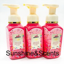 3-PACK Bath  Body Works MILK BAR BIRTHDAY CAKE Gentle Foaming Hand Soap NEW   