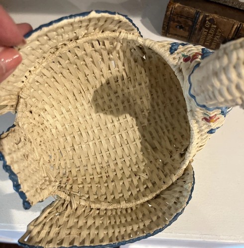 Vintage primitive bemalte geflochtene Weiden Ente/Gans Korb Country Chic ~ Spaß! - Bild 5 von 8