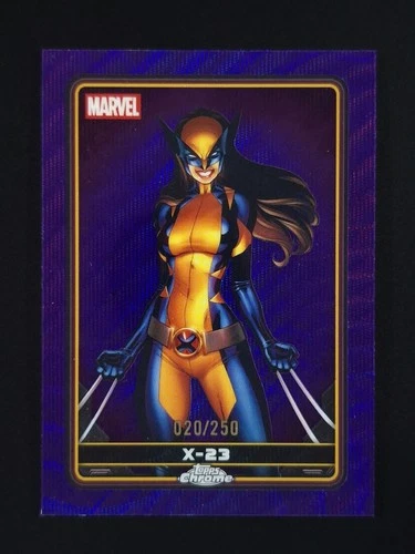 2025 Deadpool Topps Chrome X-23 20/250 Purple Wave Refractor #15