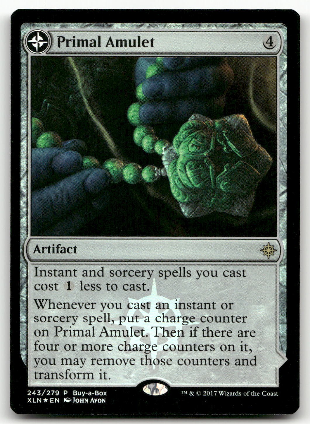 Primal Amulet #243 (Foil) (NM) Ixalan XLN Magic MTG