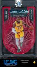 2020-21 Panini Obsidian #14 LeBron James Tunnel Vision Red Flood Y3C