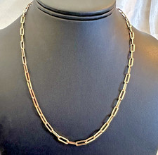 14K YELLOW GOLD - LIGHTWEIGHT PAPERCLIP NECKLACE / 18" LONG