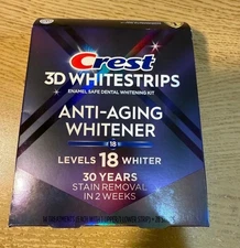 Crest Anti Aging Whitener-Level 18-28 Strips Of Dental Whitening Kit (Exp:12/26)