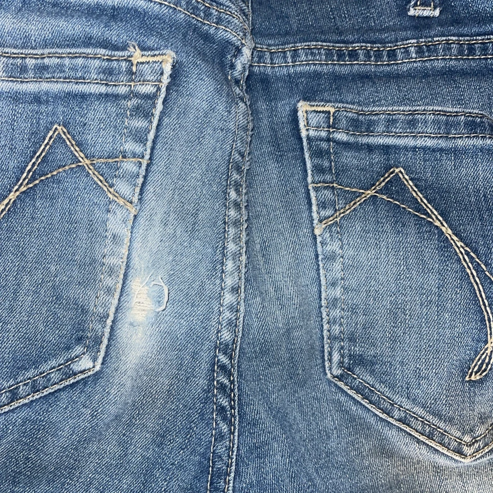 Pantalones de mezclilla Ariat REAL para mujer años 27 (29"" entrepierna) azul corte bota vaquera occidental elásticos Foto 4 de 4