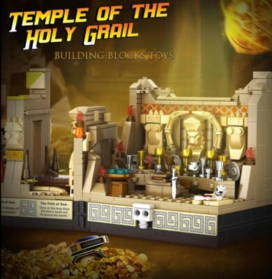 Temple Of The Holy Grail Adventure Building Block Set 5 Minifigs