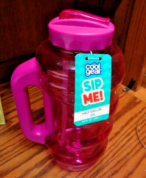 Cool Gear Sip Me! Half Gallon Jug w/Straw Purple-BPA free-64 oz. w/Handle    359